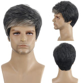 Short Brown Hair Male Wig - Anellace